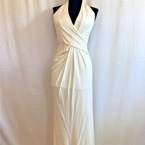 Kurt Thomas White Halter Evening Gown / Dress - Size 2 Extra Small